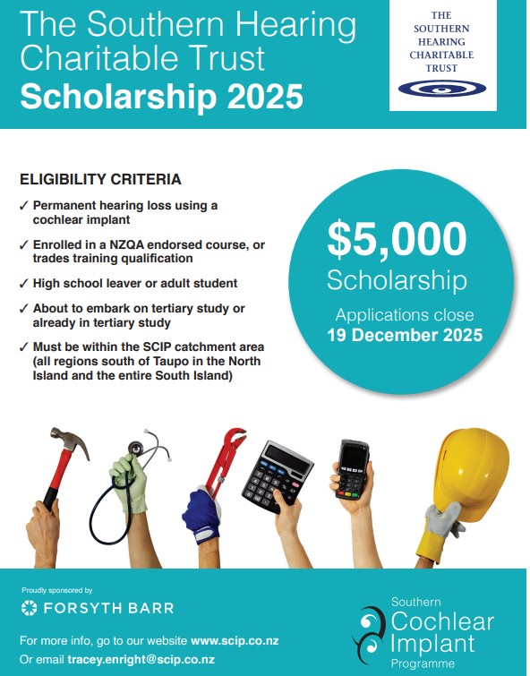 Southern Hearing Charitable Trust Scholarship – Applications Open - Closes 19 December 2025